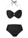 Black 1960s Shell Pearl Halter Bikini Set - vintage fashion, retro style, classic black
