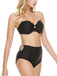 Black 1960s Shell Pearl Halter Bikini Set - vintage fashion, retro style, classic black