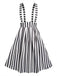 Black & White 1950s Stripes Suspender Skirt: timeless style reimagined