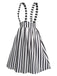 Black & White 1950s Stripes Suspender Skirt, vintage skirt, retro style - perfect for women who love vintage and retro fashion