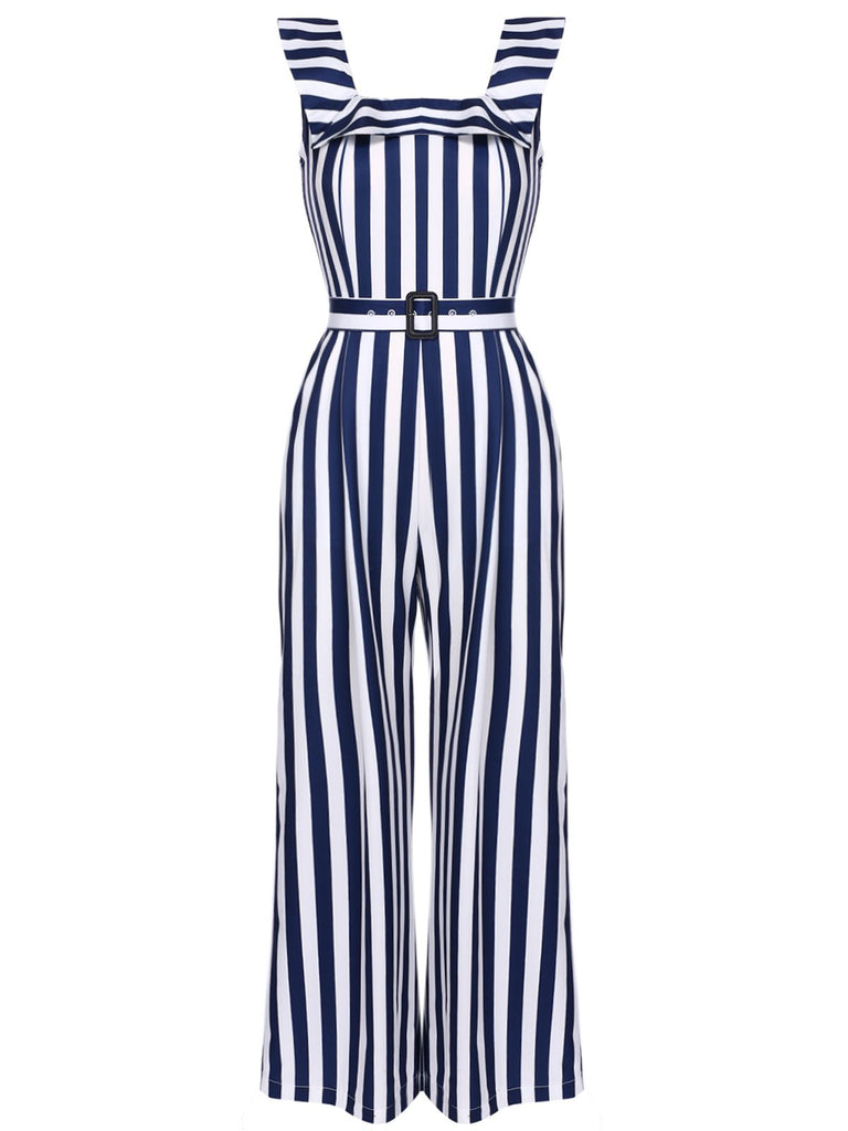 1930s Striped Ruffle Jumpsuit | 1930s | vintage romper, retro jumpsuit