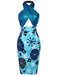 1960s Halter Abstract Floral Bodycon | 1960s | vintage dress, retro fashion