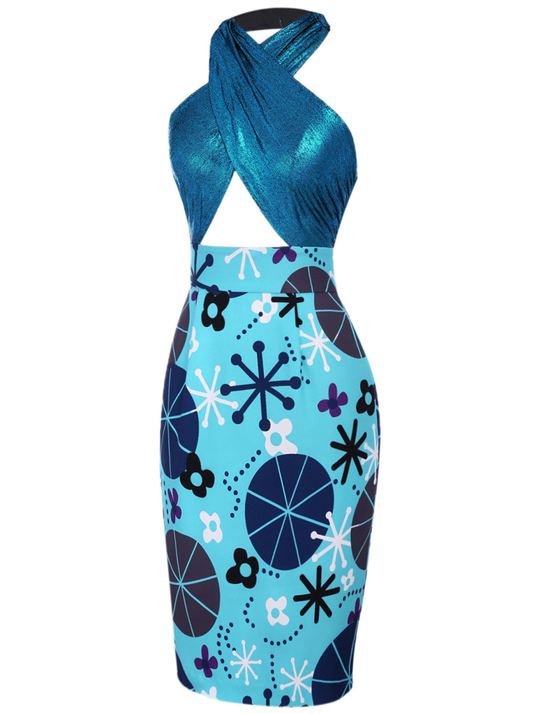 1960s Halter Abstract Floral Bodycon | 1960s | vintage dress, retro fashion