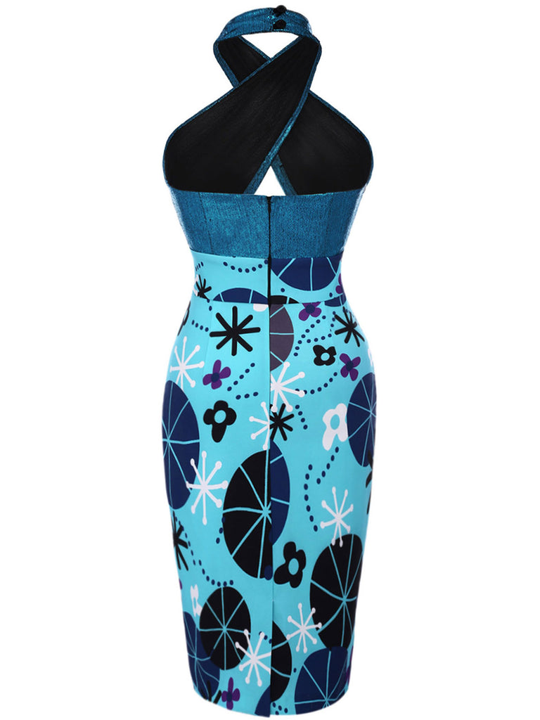 1960s Halter Abstract Floral Bodycon | 1960s | vintage dress, retro fashion