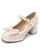Bowknot Chunky Heels Mary Jane Shoes — vintage elegance for the modern woman