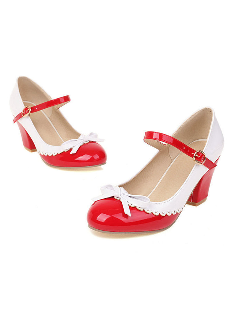 Bowknot Chunky Heels Mary Jane Shoes: timeless style reimagined