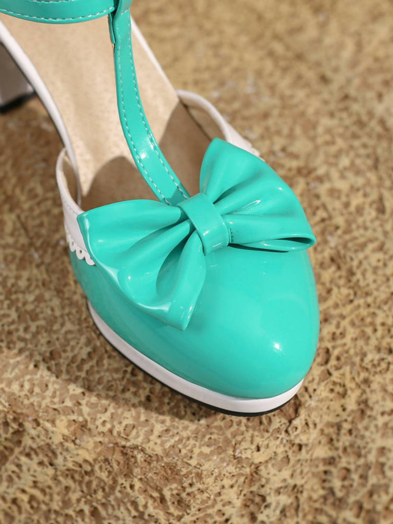 Bowknot Chunky Heels Mary Jane Shoes: timeless style reimagined