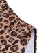 Brown 1930s Leopard V-Neck Halter Swimsuit, vintage swimsuit, pin-up swimwear - perfect for women who love vintage and retro fashion