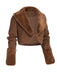 Brown 1950s Retro Fur Collar Bolero Jacket: timeless style reimagined