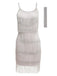 [Clearance] Belted Gray 1920s Fringe Gatsby Dress — the kind of 1920s dress that makes strangers smile