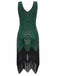 Dark Geen 1920s Sequined Fringe Dress: timeless style reimagined