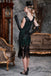 Dark Green 1920s Sequined Flapper Dress — the kind of 1920s dress that makes strangers smile