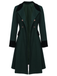 Dark Green 1940s Solid Button Coat: timeless style reimagined