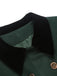 Dark Green 1940s Solid Button Coat: timeless style reimagined