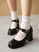 Double Buckles Mary Jane Heels Shoes — vintage elegance for the modern woman