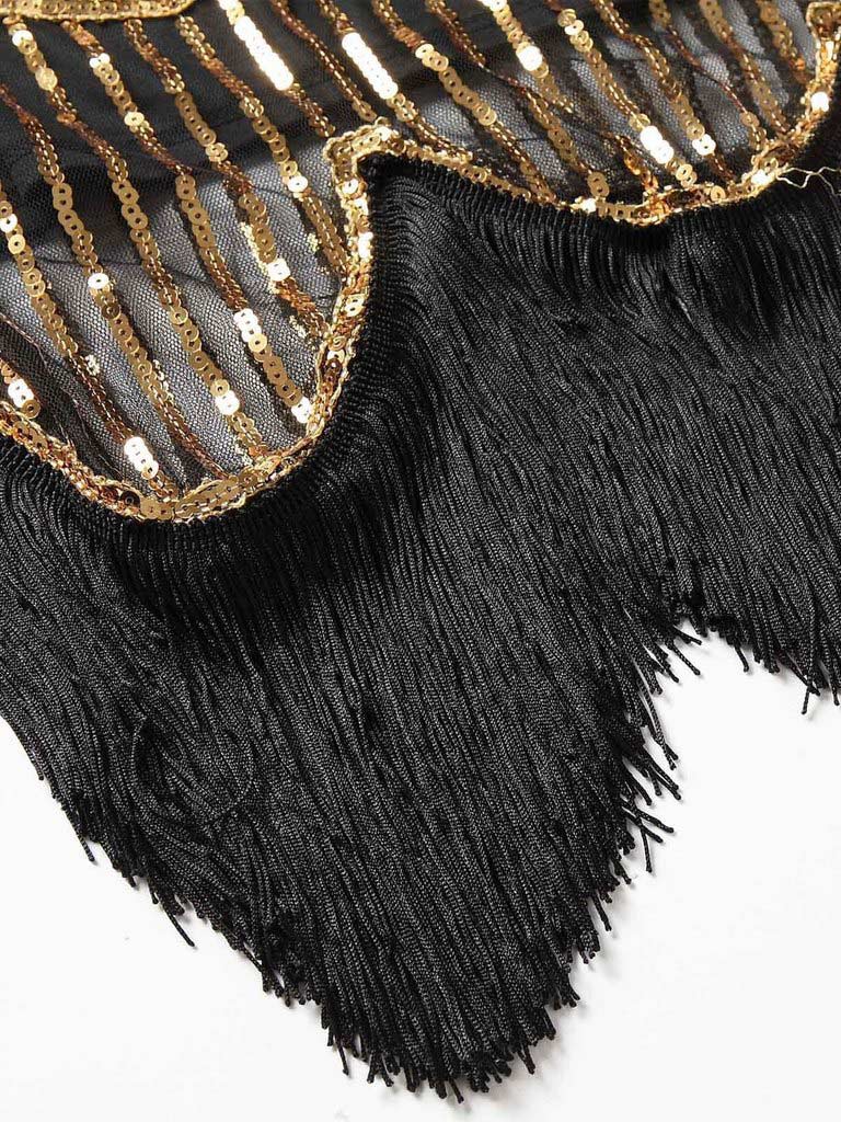Gold 1920s Sequined Flapper Dress — a 1920s silhouette that turns sidewalks into runways