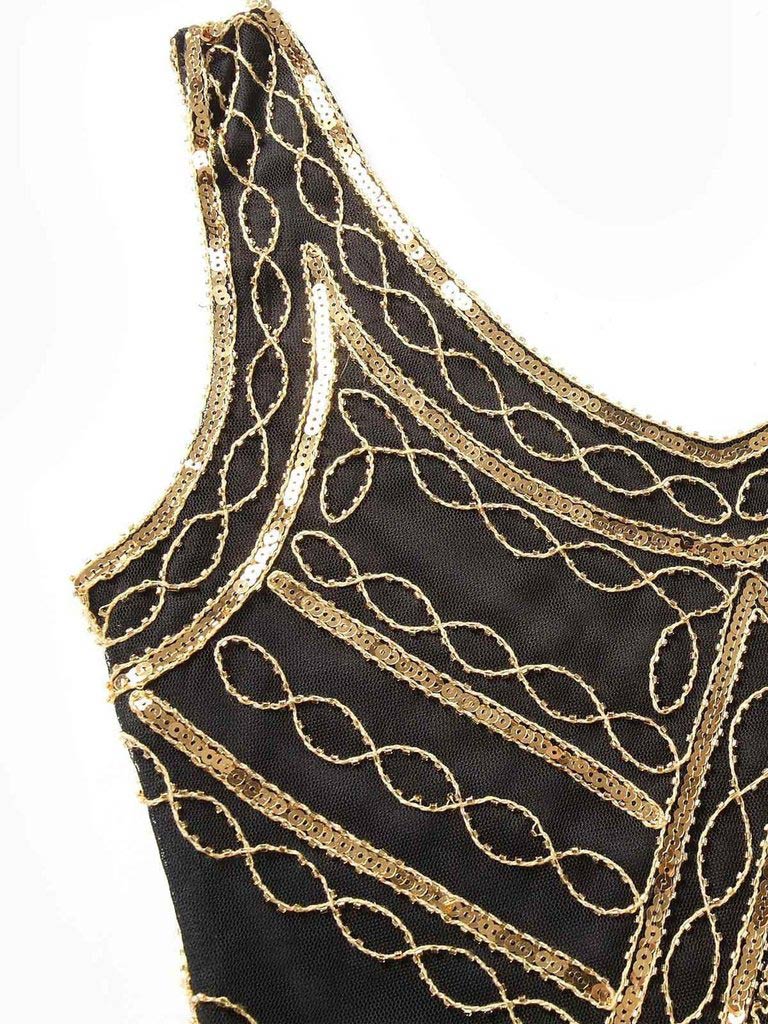 This Gold 1920s Sequined Flapper Dress wraps her in 1920s elegance, one twirl at a time