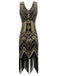 Gold 1920s Sequined Flapper Dress: elegant vintage style