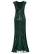 Green 1920s Sequin Art Deco Maxi Dress — vintage elegance for the modern woman
