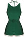 Green 1940s Sleeveless Backless Halter Swimsuit, vintage swimsuit, pin-up swimwear - perfect for women who love vintage and retro fashion