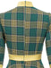 Green 1950s Bowknot Tie Plaid Dress — vintage elegance for the modern woman