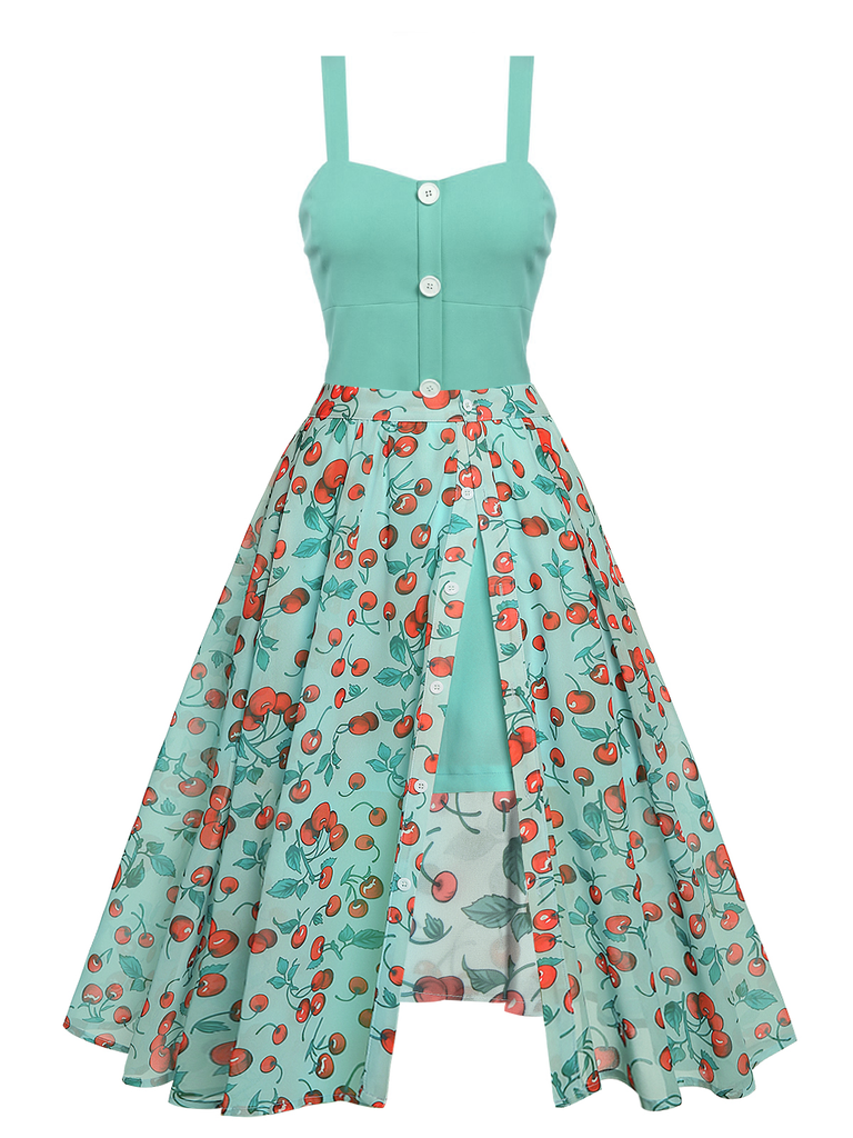 Green 1950s Romper & Cherry Skirt: timeless style reimagined