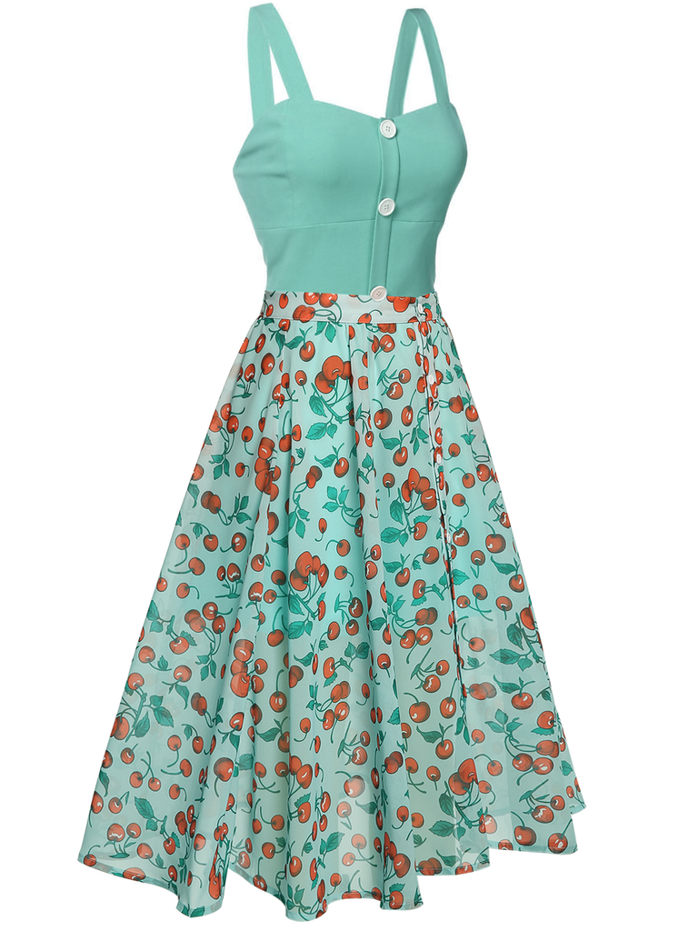 Green 1950s Romper & Cherry Skirt — vintage elegance for the modern woman