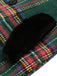 Green 1960s Plaid Fur Collar Pencil Coat - vintage fashion, retro style