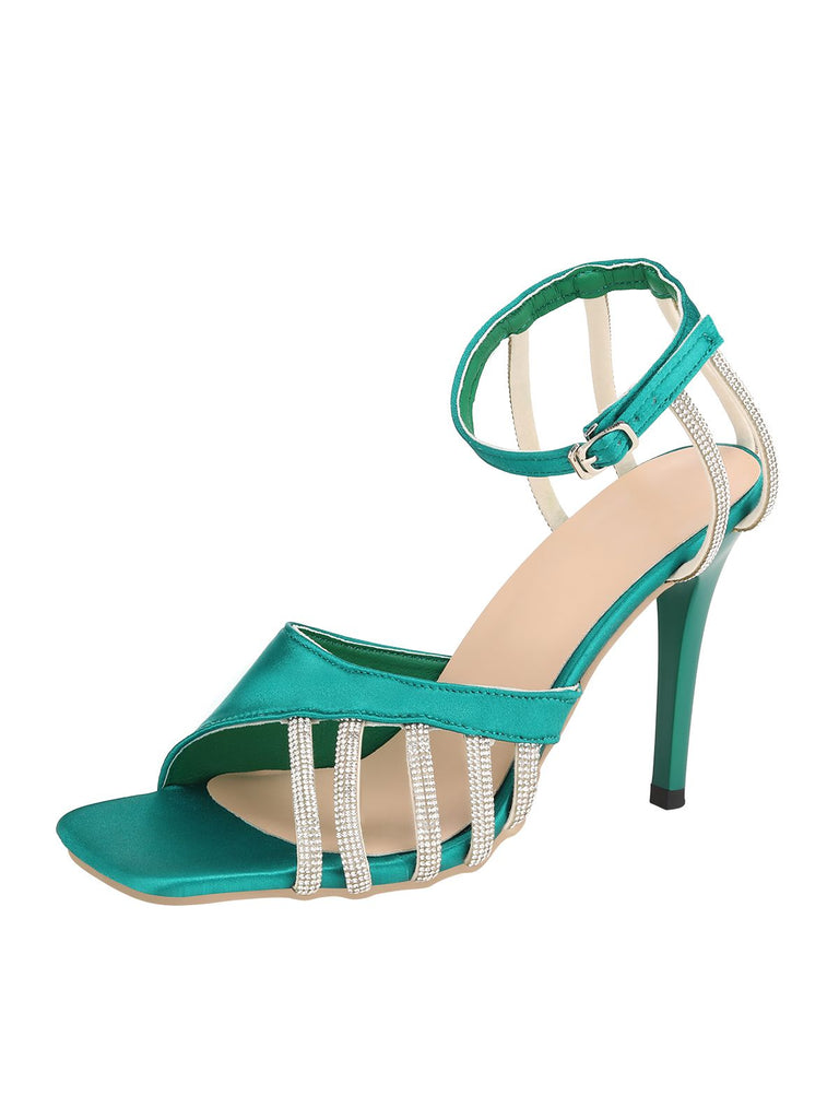 Green Buckle Fish Mouth High Heel Shoes: timeless style reimagined