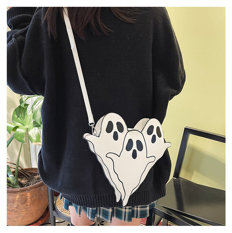 Halloween Cartoon Ghost Triangle Bag — vintage elegance for the modern woman