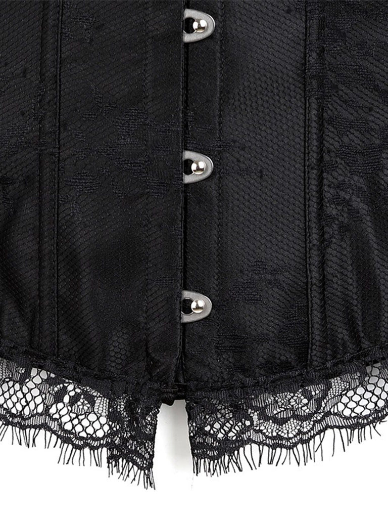 Halloween Steampunk Lace Patchwork Corset — vintage elegance for the modern woman