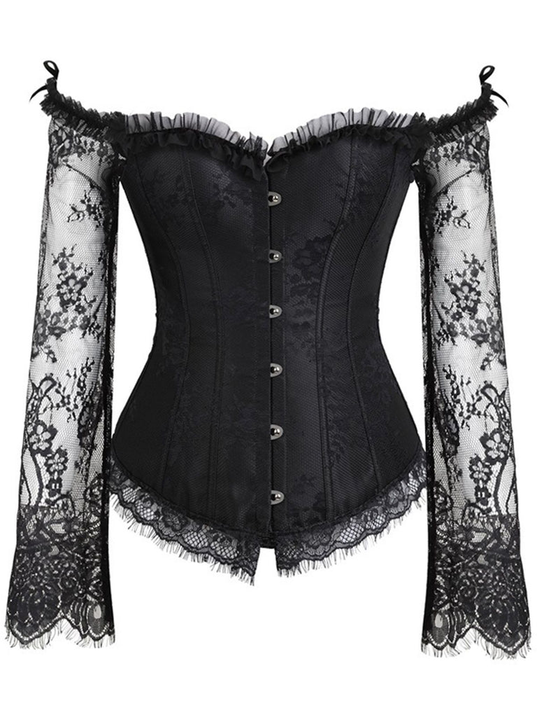 Halloween Steampunk Lace Patchwork Corset: timeless style reimagined