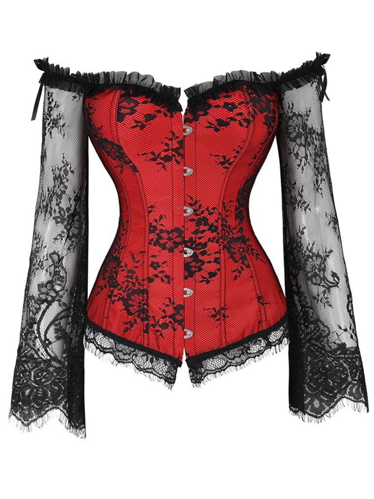 Halloween Steampunk Lace Patchwork Corset — vintage elegance for the modern woman