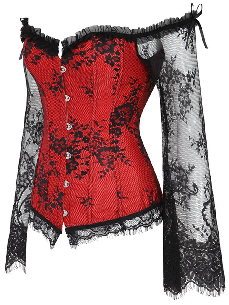 Halloween Steampunk Lace Patchwork Corset: timeless style reimagined