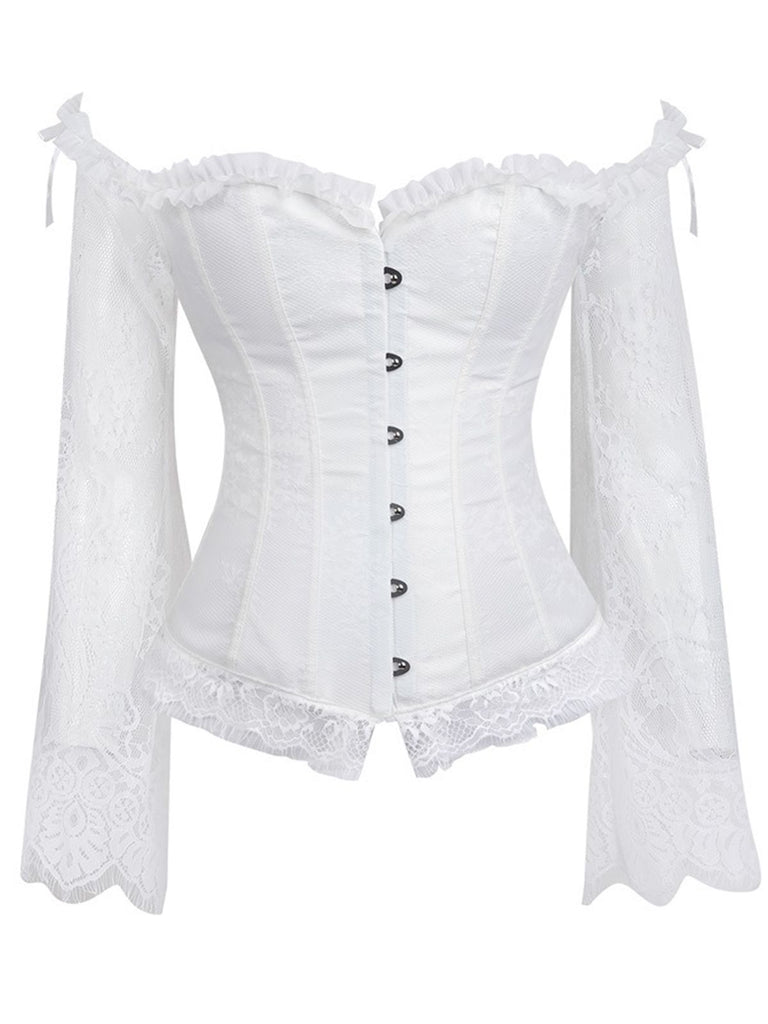 Halloween Steampunk Lace Patchwork Corset: timeless style reimagined