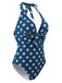 Halter Polka Dot One-Piece Swimsuit — vintage elegance for the modern woman