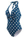 Halter Polka Dot One-Piece Swimsuit: timeless style reimagined