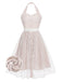 Light Pink 1950s Halter Romper & Polka Dots Skirt: timeless style reimagined