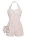 Light Pink 1950s Halter Romper & Polka Dots Skirt — vintage elegance for the modern woman