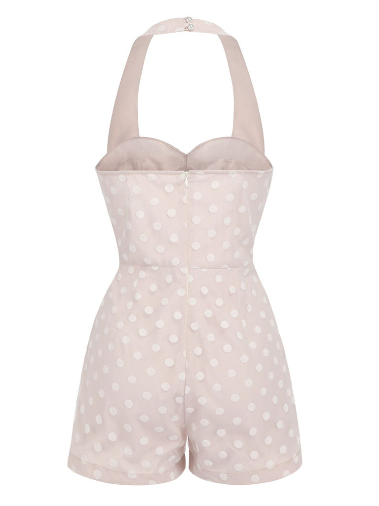 Light Pink 1950s Halter Romper & Polka Dots Skirt: timeless style reimagined