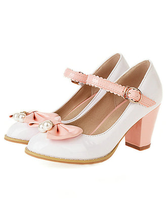Mary Jane Bowknot Chunky Heels Shoes: timeless style reimagined