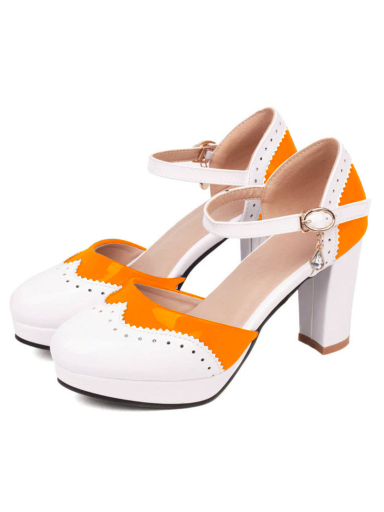 Mary Jane Patchwork High Heels Shoes — vintage elegance for the modern woman