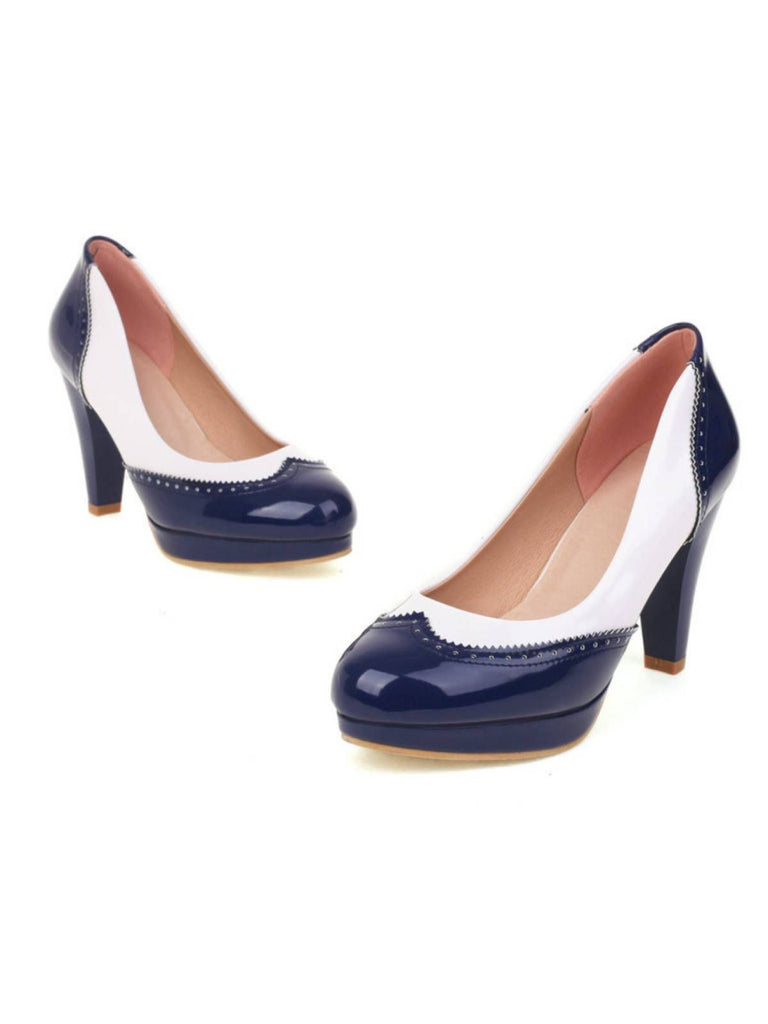 Mary Jane Patchwork High Heels Shoes — vintage elegance for the modern woman