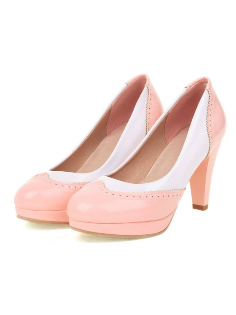 Mary Jane Patchwork High Heels Shoes — vintage elegance for the modern woman
