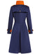 Navy Blue 1950s Patchwork Button Coat — vintage elegance for the modern woman