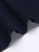 Navy Square Neck Solid Top, classic vintage style elegant retro fashion - Image 3