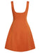 Orange 1960s Button A-Line Suspender Skirt, vintage skirt, retro style - perfect for women who love vintage and retro fashion