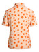 Orange 1960s Floral Short Sleeves Shirt, vintage fashion, retro style - perfect for women who love vintage and retro fashion