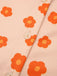 Orange 1960s Floral Short Sleeves Shirt, vintage fashion, retro style - perfect for women who love vintage and retro fashion