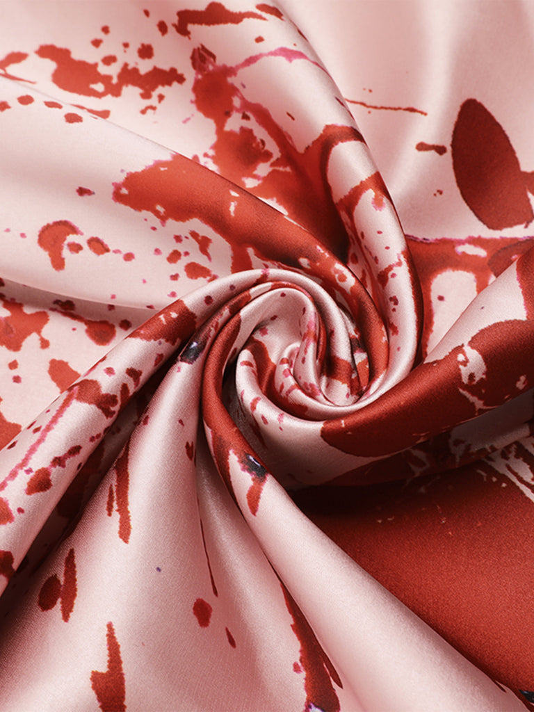 Pink 1930s Halloween Blood Fishtail Dress: timeless style reimagined